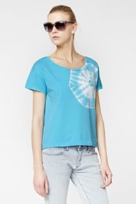 L!VE Short Sleeve Tie-Dye Boatneck Jersey T-Shirt