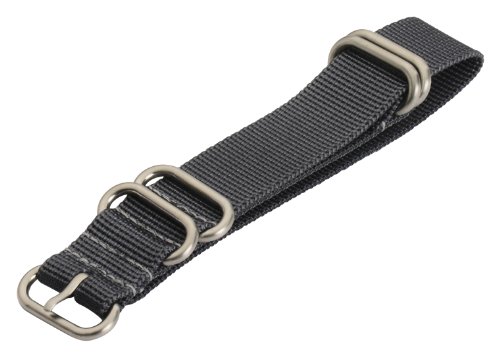 Premium 5 Ring 20mm Solid Grey Urban / Nato Military Nylon Watch Band / Strap Fits All Watches!!!