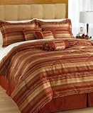 Pem America Dillon Stripe 7-Piece Bed in a Bag, Queen