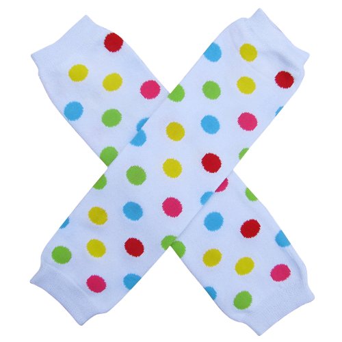 Rainbow Lots of Polka Dots (Clown) - Leg Warmers - Infant, Baby, Toddler, Girl