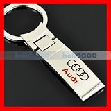 Audi Rectangle Chrome Key Chain by Audi