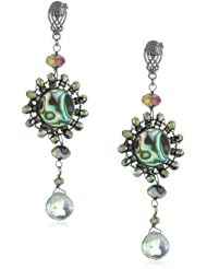 Azaara "Static" Abalone Earrings