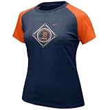 Nike Detroit Tigers Navy Blue Ladies Diamond Raglan T-shirt
