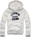 Abercrombie & Fitch Muscle-Fit White Jackrabbit Trail Pullover Hoodie