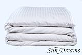 Silk Dreams King 100% Cotton Striped Jacquard Shell with 100% Mulberry Silk ....