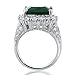 Bling Jewelry Vintage Style Simulated Emerald CZ May Birthstone Cocktail Ring Rhodium Plated