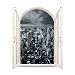 Stickersmania - Wall window sticker with illusion of New York in the night 81 x 100 cm