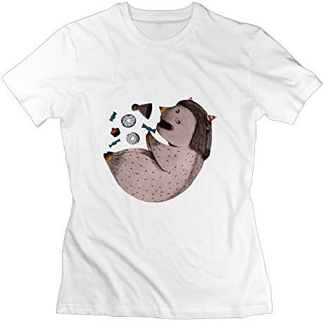 Sleeping Monster Ladies Crewneck Young Short Tee Shirt