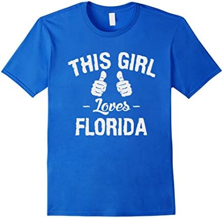 Men's This Girl Loves Florida T-Shirt Large Royal Blue