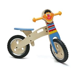 Sesame Street Childs Wooden Training Bike - Ernie