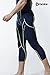 TSLA Men's 3/4 Compression Pants, Running Workout Tights, Cool Dry Capri Athletic Leggings, Yoga Gym Base Layer, Zero Pants Navy, Large