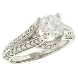Cathedral Diamond Engagement Ring .49cttw (cz ctr)