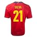 adidas #21 DAVID SILVA Spain Home 2011-13 Soccer Jersey (US Size: M)