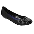 Madden Girl By Steve Madden Rhinestone Embellished Fabric Flats