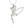 Large Crystal Tinkerbell Charm Necklace