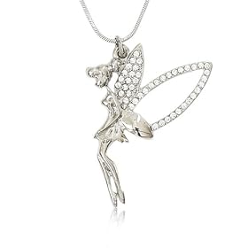 Buy Large Crystal Tinkerbell Charm Necklace by PammyJ Necklace