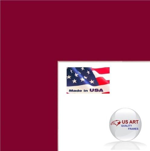 7x11 Matting Burgundy Mat Master for photo 3x7" with one mat opening size 2.5x6.5" (Picture Frame Not Included)