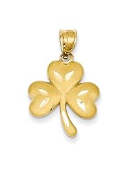 14k Yellow Gold Shamrock Charm