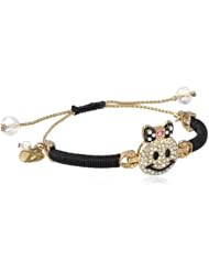 Betsey Johnson "Bracelet Boost" Smiley Face Friendship Bracelet, 9.5"