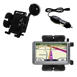 Garmin Nuvi 260W Flexible Auto Windshield Holder with Car Charger - Uses Gomadic TipExchange