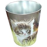 SIL Kittens Waste Paper Bin in Metal