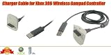 9302 XBox 360 Wireless Gamepad Controller USB Battery Charger Cable (Xbox 360) - 12 Month Warranty >>> THT Trading
