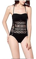 LOCOMO One Piece Style Crochet Bathing Suit Monokini Bikini Swimsuit