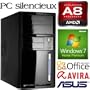 #4315 AMD A8-Series Quad Core 3870K 4 x 3 GHz | 8 Go DDR3 1333 | 750 Go S-ATA | AMD Radeon HD 6550 1024 Mo DVI/VGA | A55 ASUS Carte m�re | 22x Lecteur/Graveur DVD+/-RW Double couche | 7 x USB | Windows7 Familiale Premium 64 | Avira AntiVirus 2013