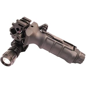 Tactical Universal Fit Tri-Rail Combo Set With Mount Foregrip + Red Laser + Flashlight For Rifles Perfect For AR15 M4 SU16 AUG S&W M&P SIG556 SIG522 SR221 SR556 CX4 FNAR FN SCAR