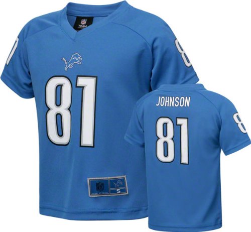 Detroit Lions Kids Blue Reebok Calvin Johnson T-Shirt
