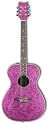 Daisy Rock Pixie Acoustic Guitar, Pink Sparkle