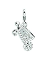 Sterling Silver Wheelbarrow Lobster Clasp Charm
