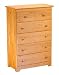 Atlantic Furniture Windsor 48" Drawer Chest in Caramel Latte Windsor 48" Five Drawer Chest Finish: C