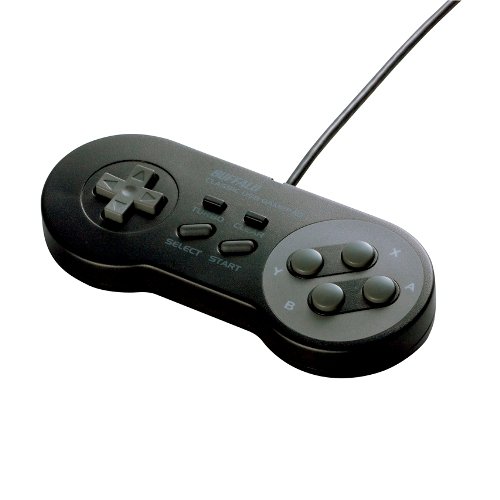 バッファローコクヨサプライ BUFFALO USBゲームパッド 8ボタン スーパーファミコン風 ブラック BSGP801BK
