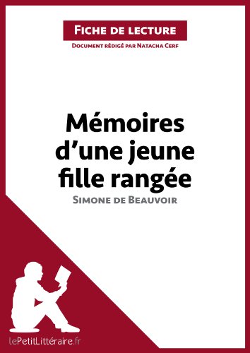 Mémoires d'une jeune fille rangée de Simone de Beauvoir (Fiche de lecture): Résumé complet et analyse détaillée de l'oeuvre (French Edition)