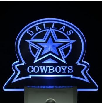 Dallas Cowboys Sport Bar Day/ Night Sensor Led Night Light Sign (Blue Color)
