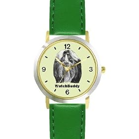 Shih Tzu (SC) Dog - WATCHBUDDY� DESIGNER DELUXE TWO-TONE THEME WATCH - Arabic Numbers-EMERALD ISLE... by WatchBuddy