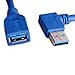 HDE USB 3.0 Right Angle Male to Female Cable