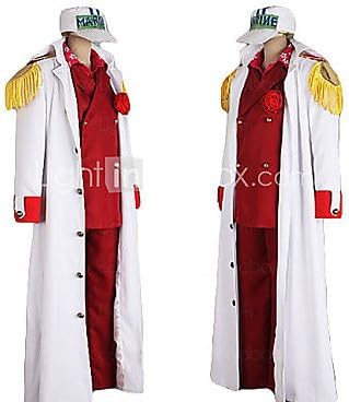 QJYB One Piece Foxy ref Admiral Akainu Marine Uniform Cosplay Costume , Female , L