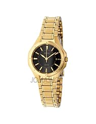 Seiko Automatic Black Dial Gold-tone Ladies Watch SXDE18