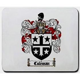 Coleman Family Shield Coat of Arms Mouse Pad by 