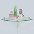 VDOMUS Bath Glass Corner Shelf Bathroom Shower Organizer Storage Brackets Wall Mounted