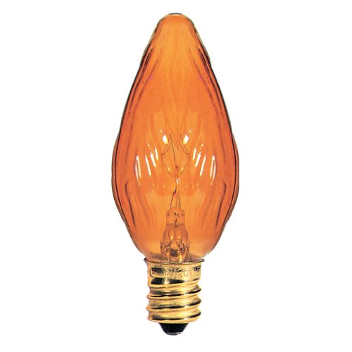 25 Pack 25 Watt F10 Candelabra Base 130 Volt 2500 Hour Amber Fiesta Chandelier Light bulb On Sale