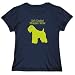 T-Shirt Womens Navy Blue " Soft Coated Wheaten Terrier NEON " Dogs