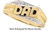 Nice Men's "DAD" Diamond Accented Yellow Gold Ring