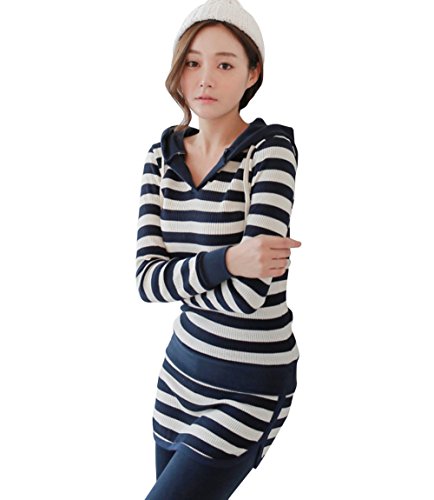 【 UN ANANAS 】 ボーダー デザイン レギンススカート スウェット 部屋着 レディース オシャレ ネイビー　グレー ブラック フリー サイズ