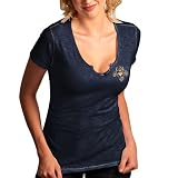 NHL Antigua Florida Panthers Womens Spry Slub Premium T-Shirt - Navy Blue (Small)