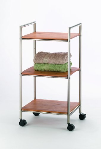 Kela 20709 Rollwagen Duett Metall vernickelt / Bambus