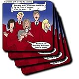Rich Diesslins Funny Christmas Cartoons - Problems with Christmas Caroling - Coasters