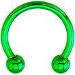 14 Gauge Green Electro Titanium Horseshoe -1/2"